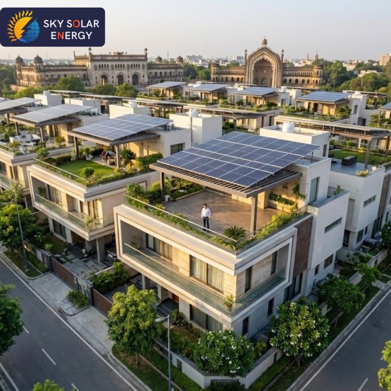 residential solar panel installation in Lucknow