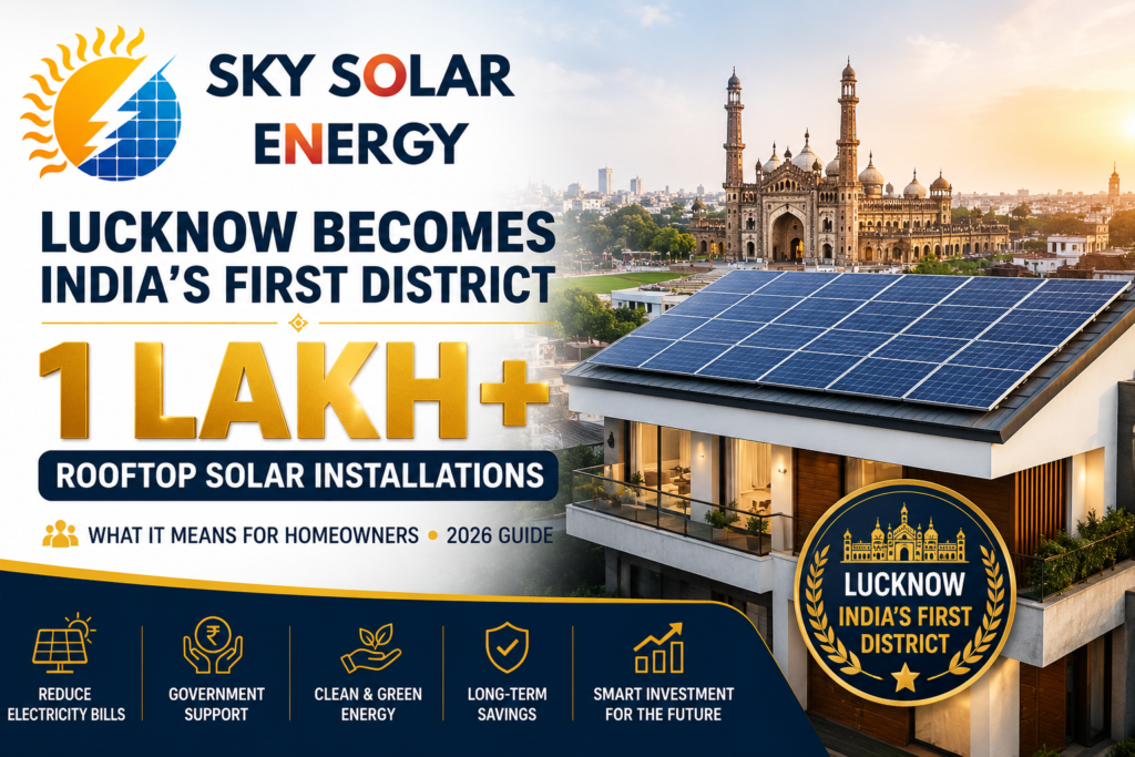 Lucknow Becomes India's First District with 1 Lakh+ Rooftop Solar Installations